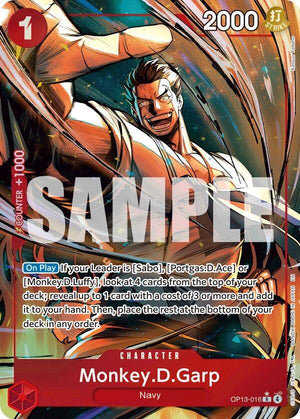 Monkey.D.Garp (Alternate Art) (OP13-016) [Carrying On His Will]
