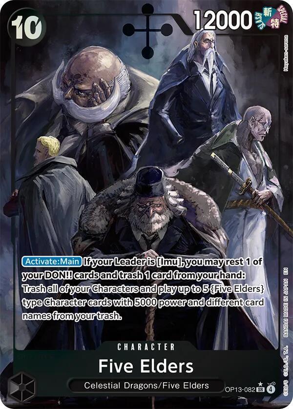 Five Elders (Alternate Art) (OP13-082) [Carrying On His Will]
