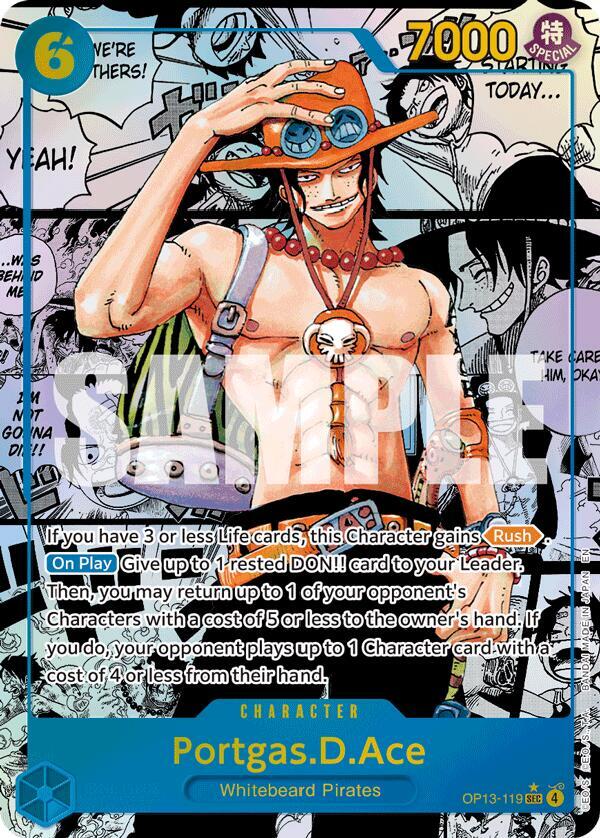 Portgas.D.Ace (119) (Super Alternate Art) (OP13-119) [Carrying On His Will]