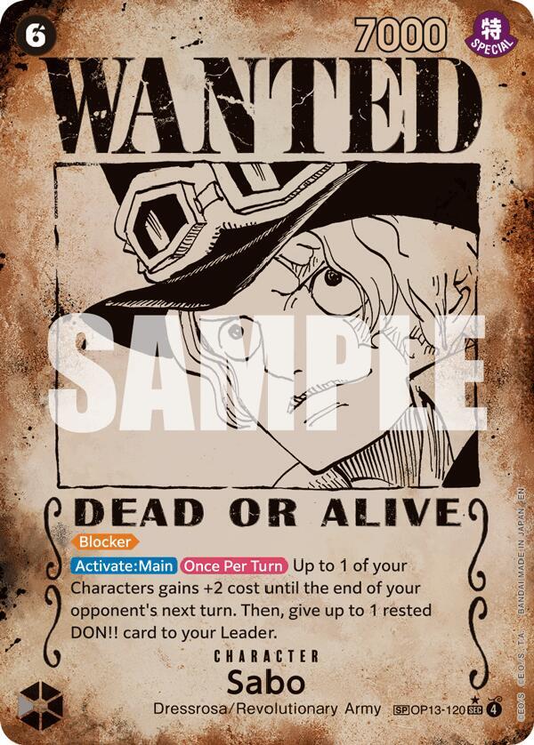 Sabo (120) (Wanted Poster) (OP13-120) [Carrying On His Will]