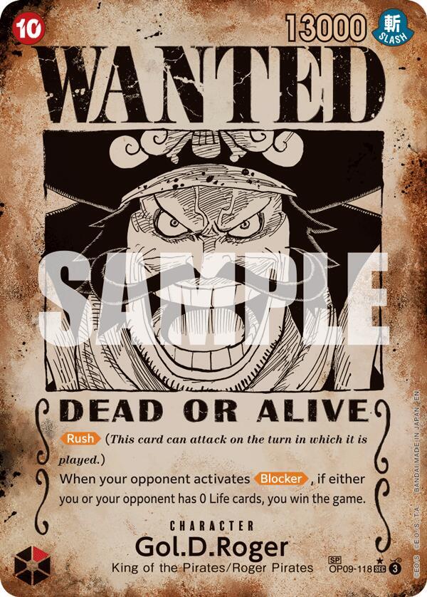 Gol.D.Roger - OP09-118 (SP) (Wanted Poster) [Carrying On His Will]