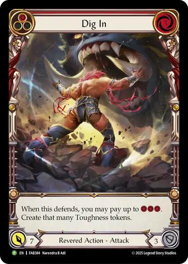 Dig In (Red) - FAB384 [Flesh and Blood Promo Cards]