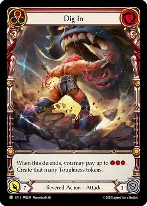 Dig In (Red) - FAB384 [Flesh and Blood Promo Cards]