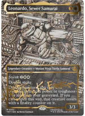Leonardo, Sewer Samurai (Borderless) (Gold-Stamped Signature) (301) [Teenage Mutant Ninja Turtles]