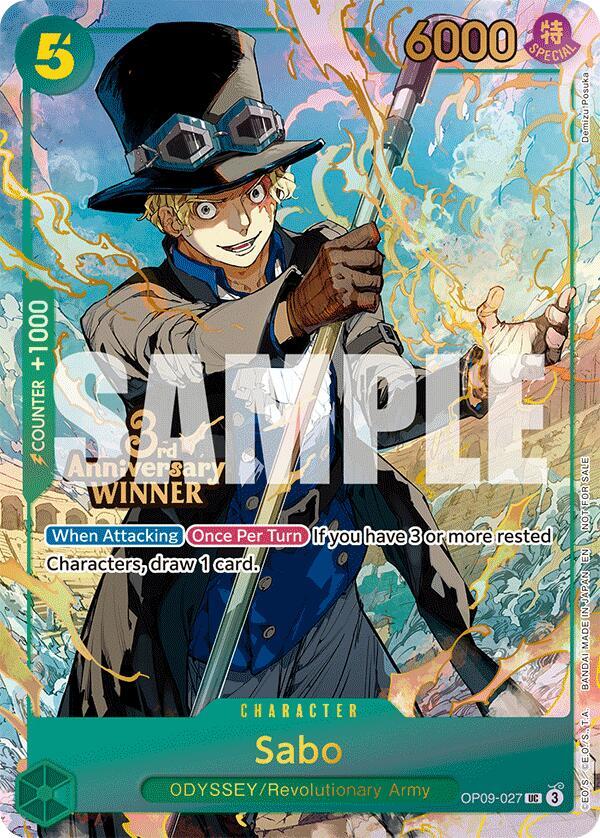 Sabo - OP09-027 (3rd Anniversary Winner) [One Piece Promotion Cards]