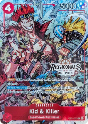 Kid & Killer (CS 25-26 Regionals Textured Chase Promo) (EB01-003) [One Piece Promotion Cards]