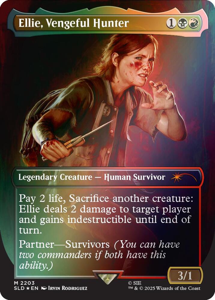 Ellie, Vengeful Hunter (Rainbow Foil) (2203) [Secret Lair Drop]