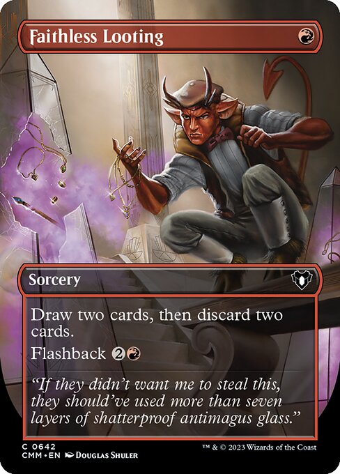 Faithless Looting (642) [Commander Masters] [Borderless]