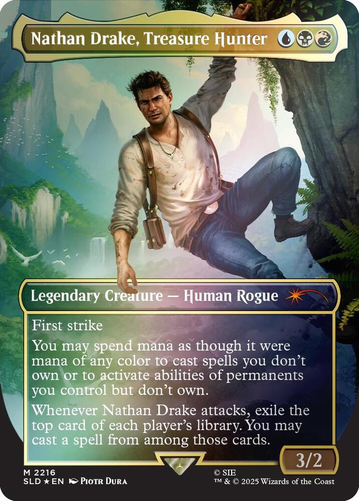 Nathan Drake, Treasure Hunter (Rainbow Foil) (2216) [Secret Lair Drop]