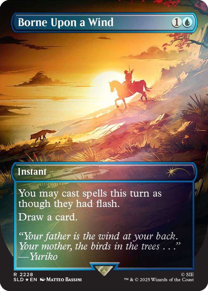 Borne Upon a Wind (Rainbow Foil) (2228) [Secret Lair Drop]
