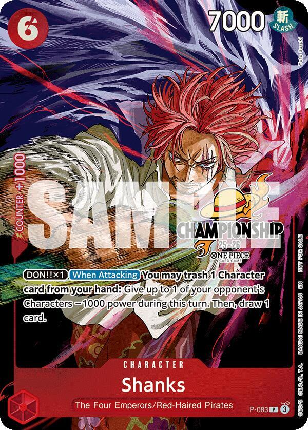Shanks (CS 25-26 Event Pack Finalist Ver.) (P-083) [One Piece Promotion Cards]
