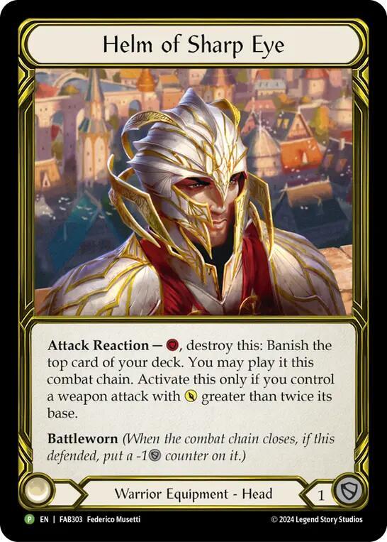 Helm of Sharp Eye (Golden) - FAB303 [Flesh and Blood Promo Cards]