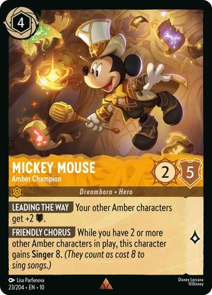 Mickey Mouse - Amber Champion (23/204) [Whispers in the Well]