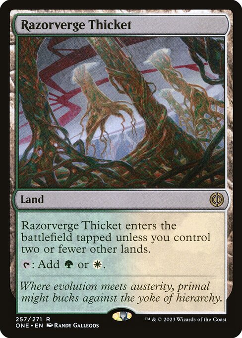 Razorverge Thicket (257) [Phyrexia: All Will Be One]
