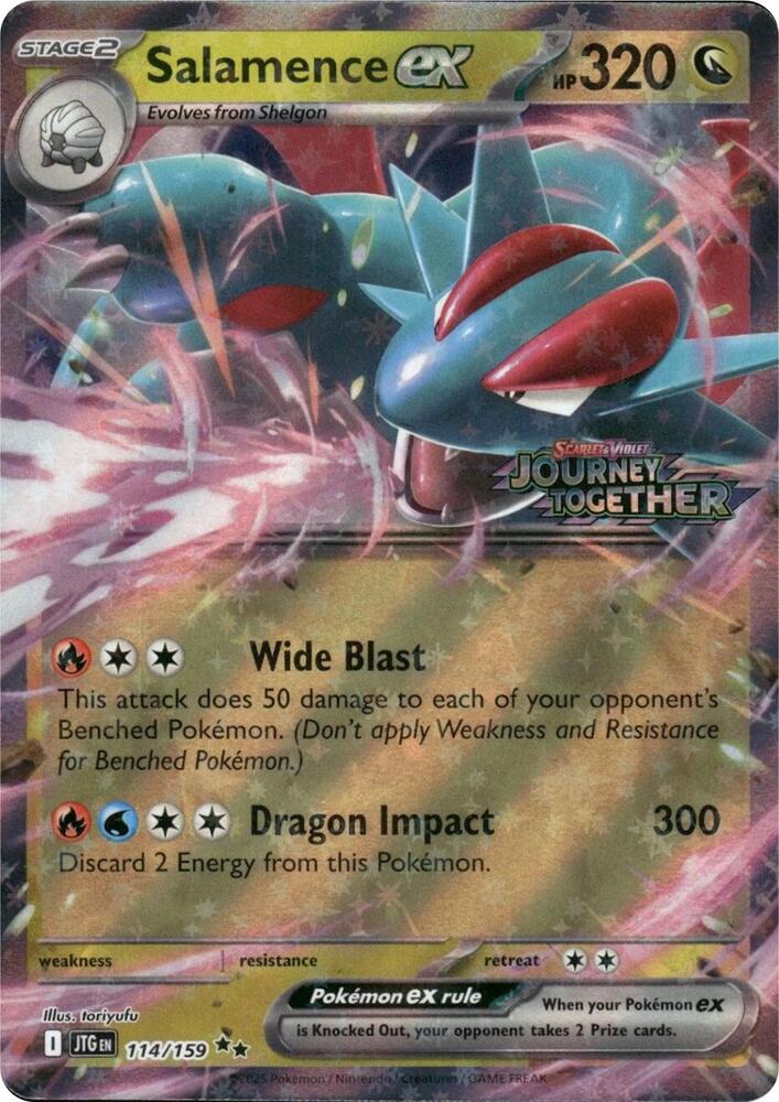 Salamence ex - 114/159 (Journey Together Stamped) [Miscellaneous Cards and Products]