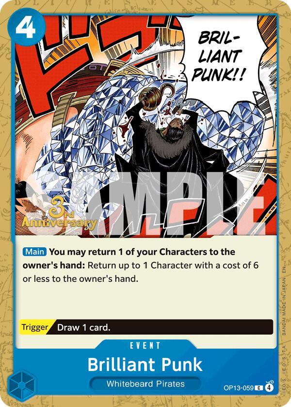 Brilliant Punk (OP13-059) [Carrying On His Will: 3rd Anniversary Tournament Cards]