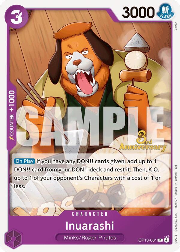 Inuarashi (OP13-061) [Carrying On His Will: 3rd Anniversary Tournament Cards]