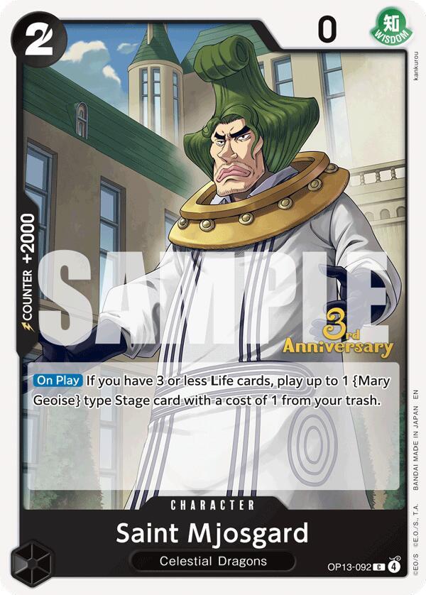 Saint Mjosgard (OP13-092) [Carrying On His Will: 3rd Anniversary Tournament Cards]
