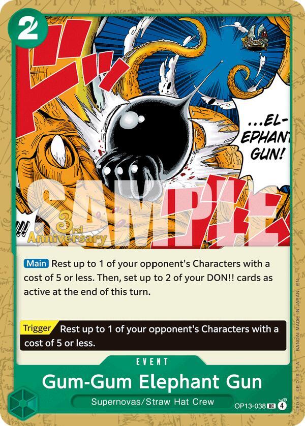 Gum-Gum Elephant Gun (OP13-038) [Carrying On His Will: 3rd Anniversary Tournament Cards]