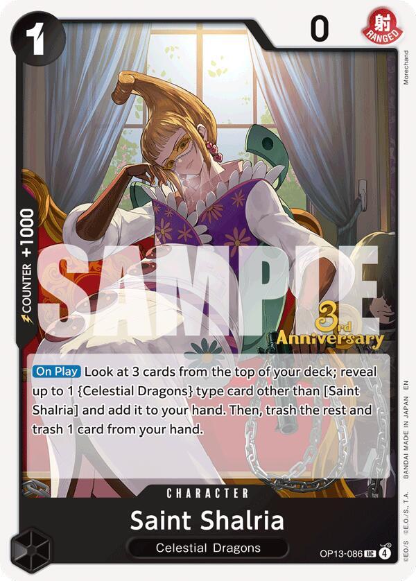 Saint Shalria (OP13-086) [Carrying On His Will: 3rd Anniversary Tournament Cards]