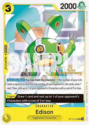 Edison (OP13-102) [Carrying On His Will: 3rd Anniversary Tournament Cards]
