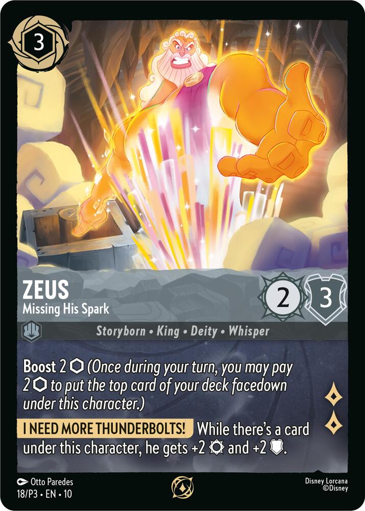 Zeus - Missing His Spark (18) [Disney Lorcana Promo Cards]