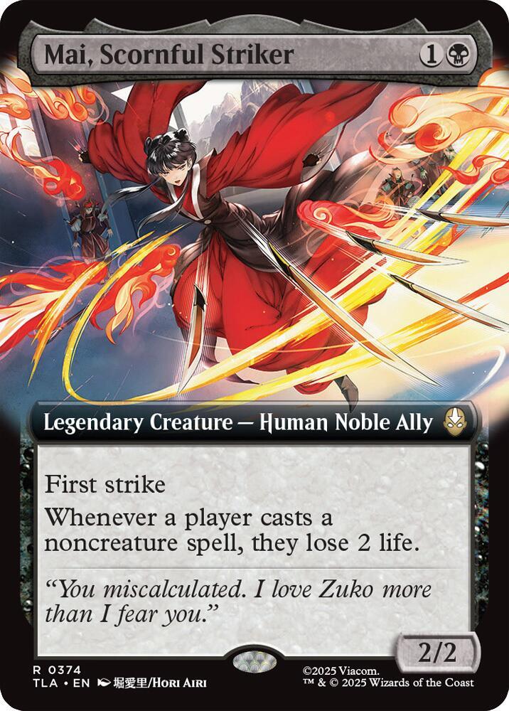 Mai, Scornful Striker (Extended Art) (374) [Avatar: The Last Airbender]