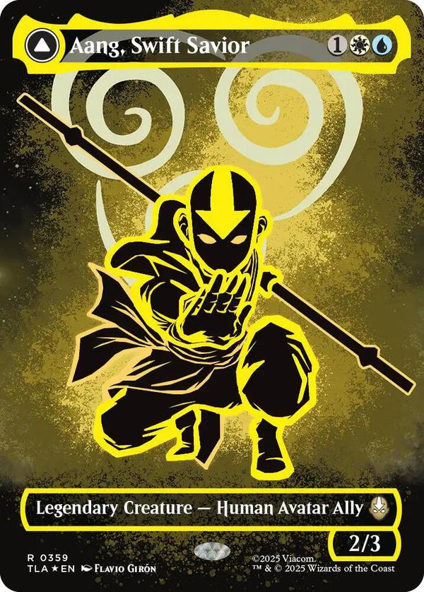 Aang, Swift Savior (Borderless) (Neon Ink Foil) (359) [Avatar: The Last Airbender]
