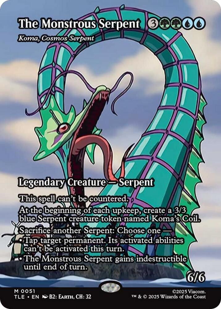 The Monstrous Serpent - Koma, Cosmos Serpent (Borderless) (51) [Avatar: The Last Airbender: Eternal-Legal]