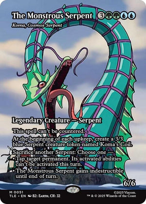 The Monstrous Serpent - Koma, Cosmos Serpent (Borderless) (51) [Avatar: The Last Airbender: Eternal-Legal]