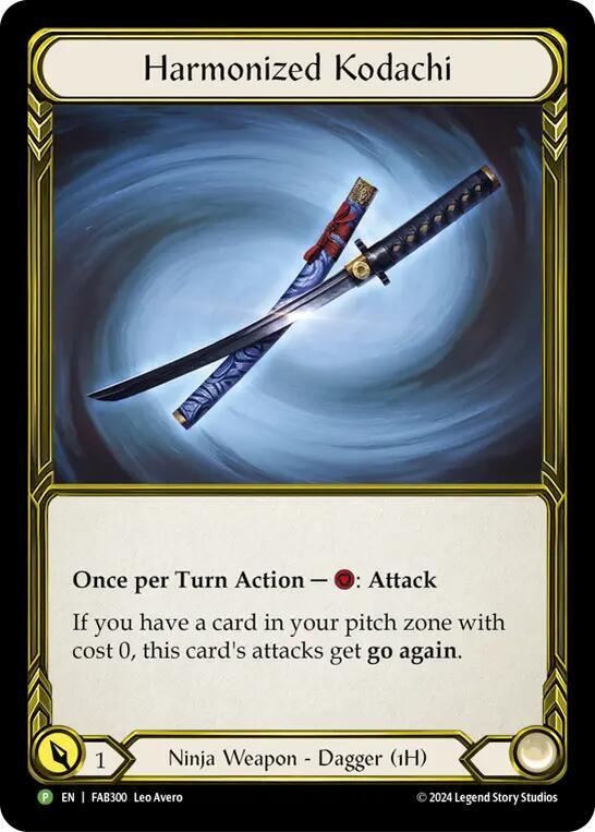 Harmonized Kodachi (Left) (Golden) - FAB300 [Flesh and Blood Promo Cards]