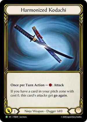Harmonized Kodachi (Right) (Golden) - FAB301 [Flesh and Blood Promo Cards]