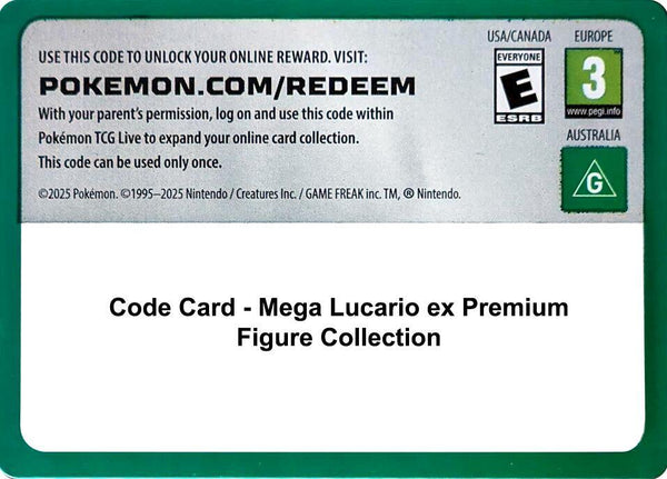 Code Card - Mega Lucario ex Premium Figure Collection [Miscellaneous Cards and Products]