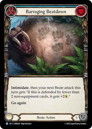 Barraging Beatdown (Blue) (ARR024) [Armory Deck: Rhinar]