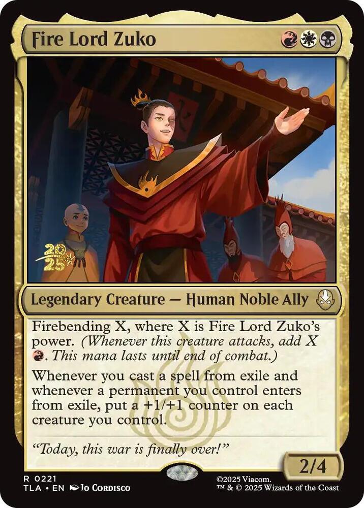 Fire Lord Zuko (221) [Prerelease Cards]