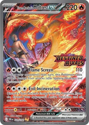 Team Rocket's Moltres ex - 229/182 (Destined Rivals Stamp) [Miscellaneous Cards and Products]