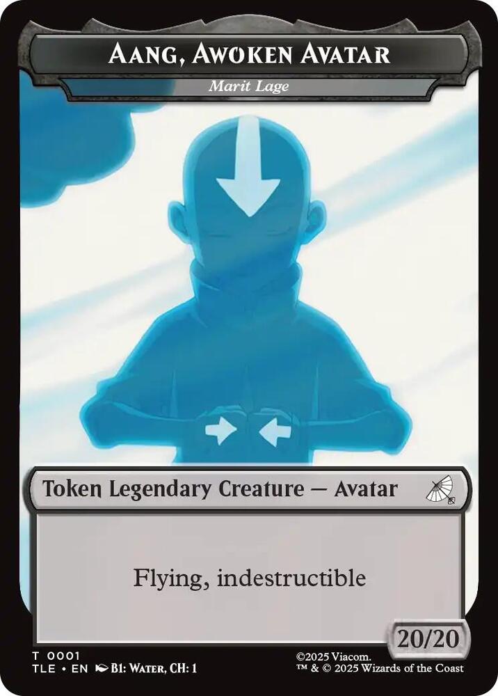 Aang, Awoken Avatar - Marit Lage // Treasure Double-Sided Token (1 // 22) [Avatar: The Last Airbender: Eternal-Legal]