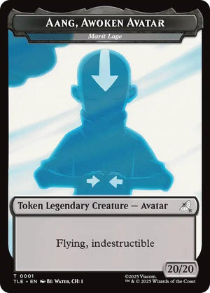 Aang, Awoken Avatar - Marit Lage // Treasure Double-Sided Token (1 // 22) [Avatar: The Last Airbender: Eternal-Legal]