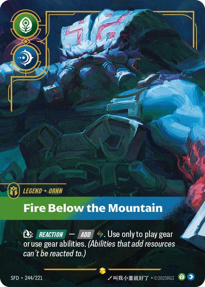 Ornn - Fire Below the Mountain (Overnumbered) (244/221) [Spiritforged]