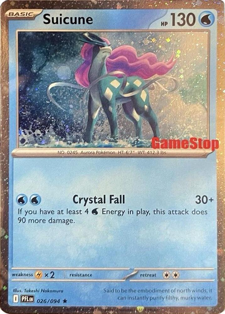Suicune (Cosmos Holo) (Gamestop Exclusive) (024/131) [Miscellaneous Cards and Products]