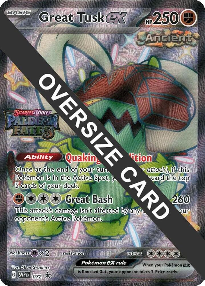 Great Tusk ex - 072 (Paldean Fates Stamped) [Jumbo Cards]