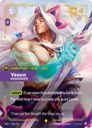 Yasuo - Windrider (Overnumbered) (235/221) [Spiritforged]