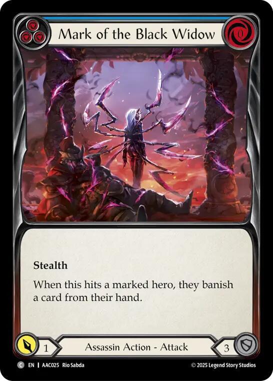Mark of the Black Widow (Blue) (AAC025) [Armory Deck: Arakni]