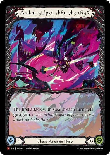 Arakni, 5L!p3d 7hRu 7h3 cR4X (Extended Art) (AAC001) [Armory Deck: Arakni]