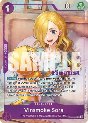 Vinsmoke Sora (CS 25-26 Finalist Card Set 2) (OP06-063) [One Piece Promotion Cards]