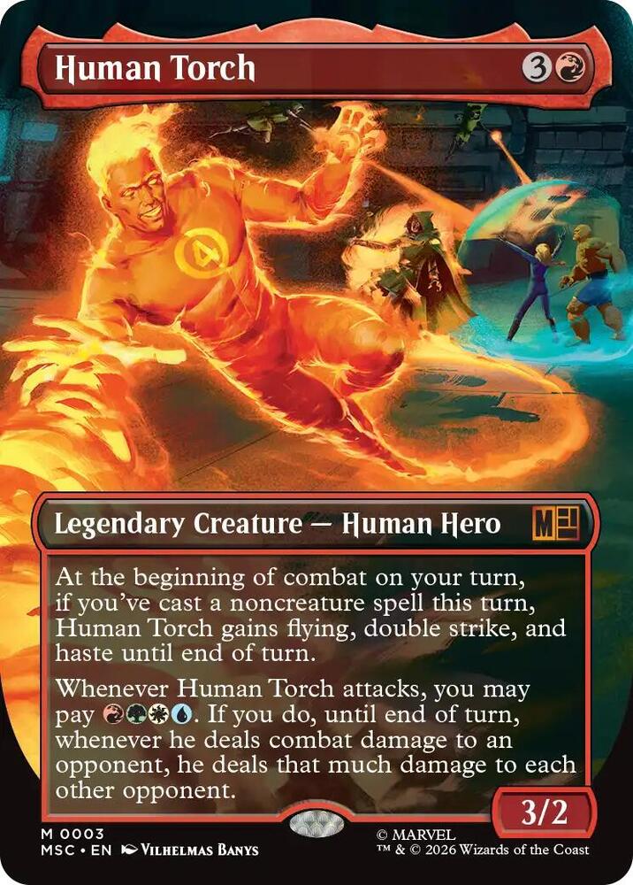 Human Torch (Borderless) (3) [Marvel Super Heroes Commander]