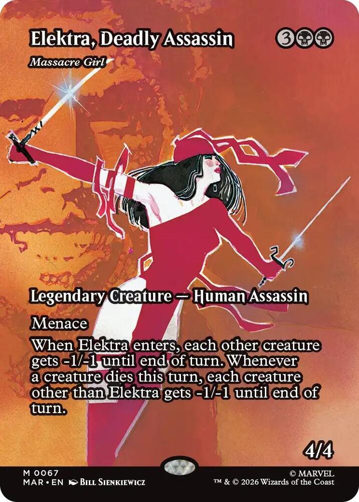 Elektra, Deadly Assassin - Massacre Girl (Borderless) (67) [Marvel Universe Eternal-Legal]