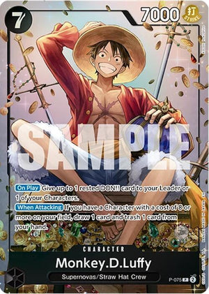 Monkey.D.Luffy (Tin Pack Set Vol. 2) (P-075) [One Piece Promotion Cards]
