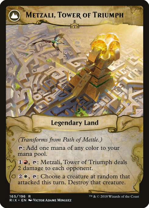 Path of Mettle // Metzali, Tower of Triumph (165) [Rivals of Ixalan] Reverse
