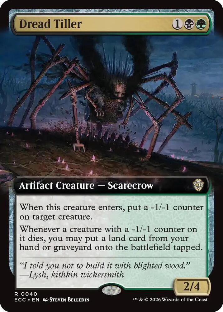 Dread Tiller (Extended Art) (40) [Lorwyn Eclipsed Commander]